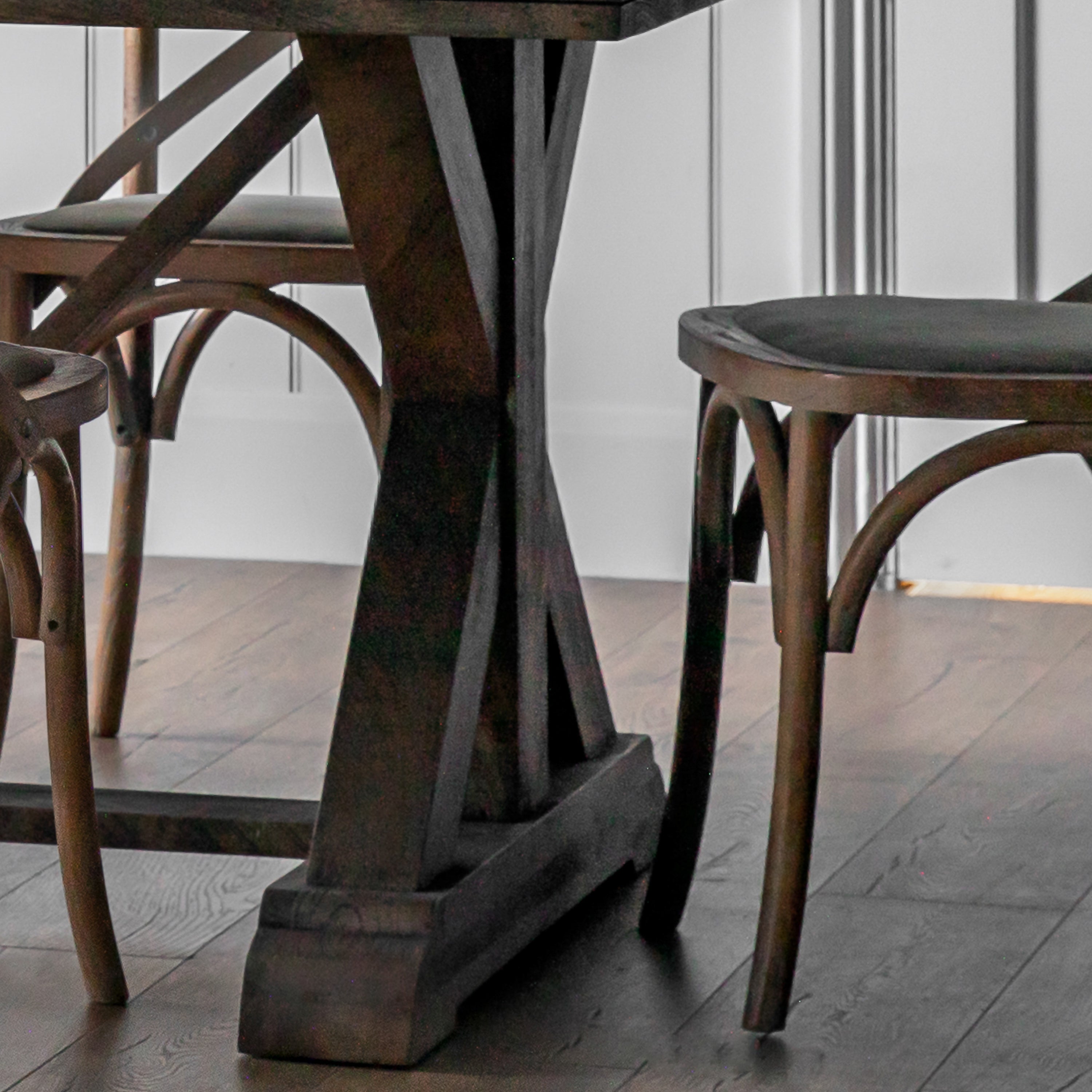 Ashbrook Carved Solid Mango Wood Rectangle Dining Table | 6-8 Seater